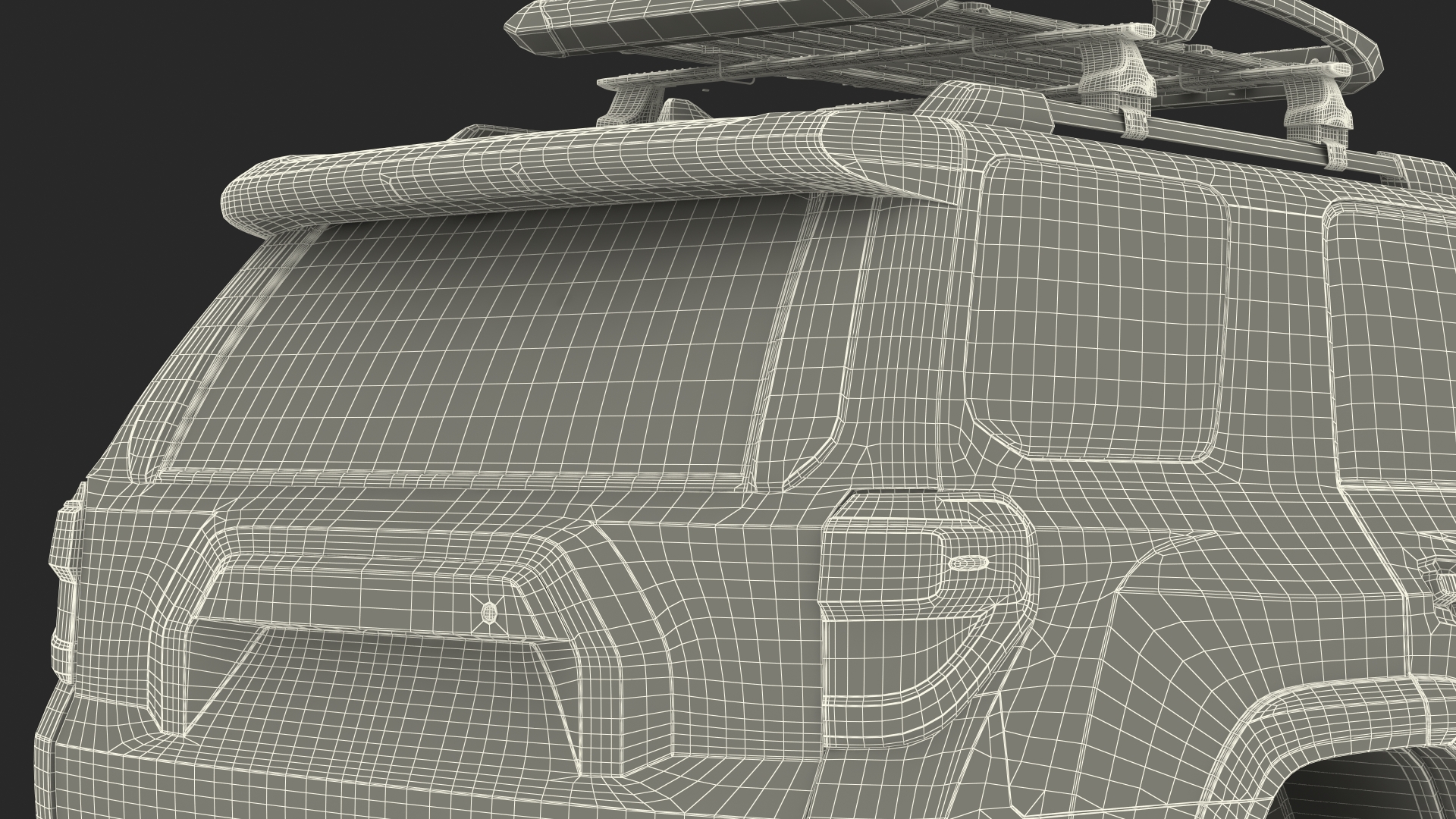 SUV 4x4 with Roof Rack 3D