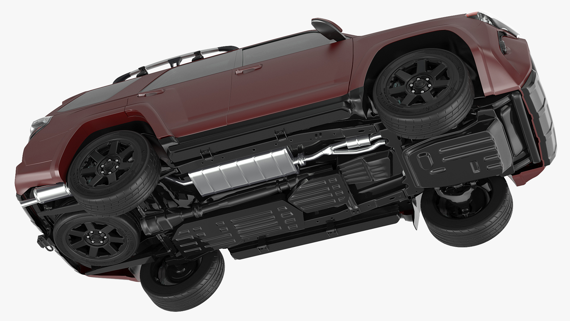 SUV 4x4 with Roof Rack 3D