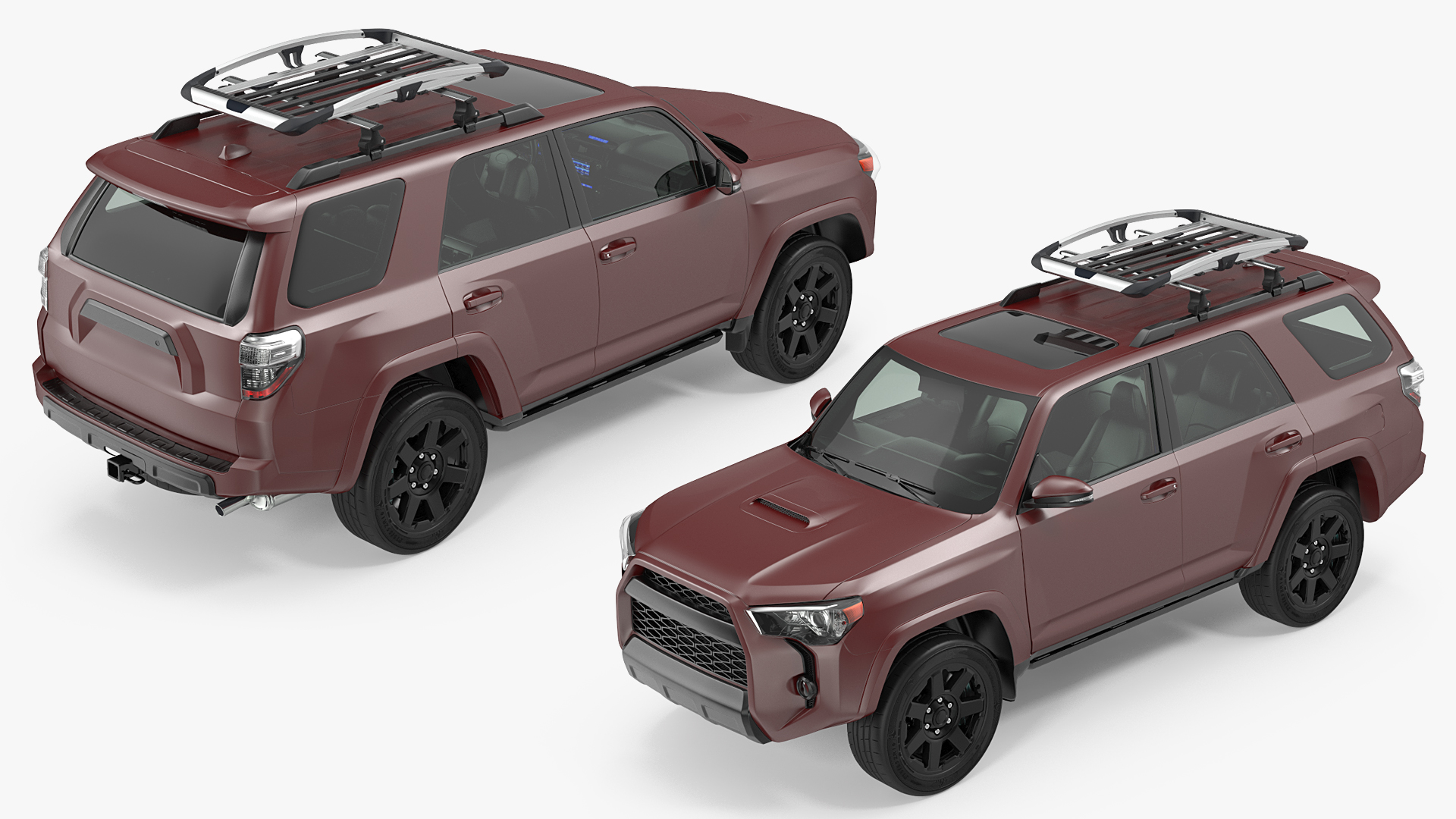 SUV 4x4 with Roof Rack 3D