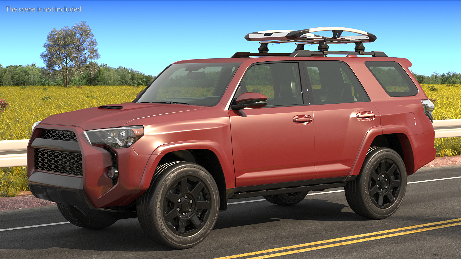 SUV 4x4 with Roof Rack 3D