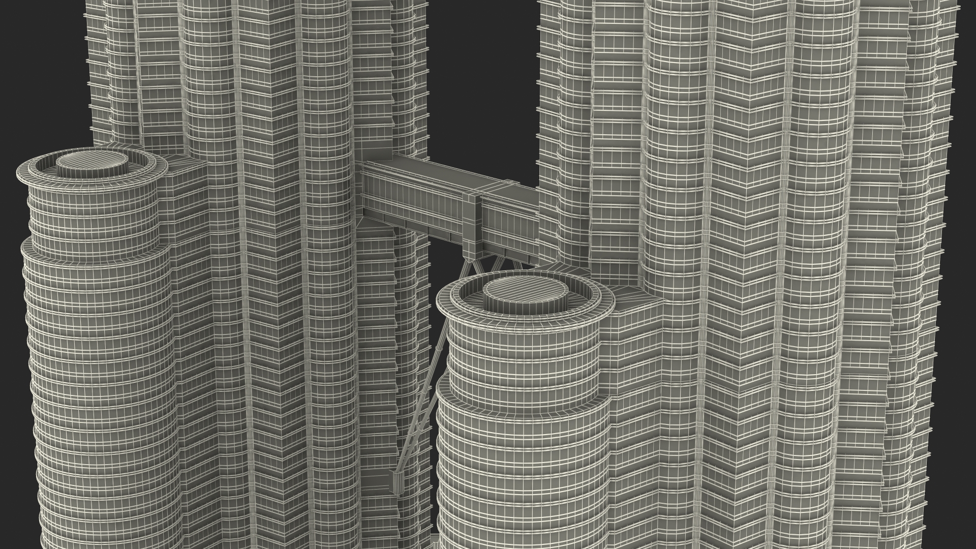 Petronas Towers Twin Skyscrapers 3D
