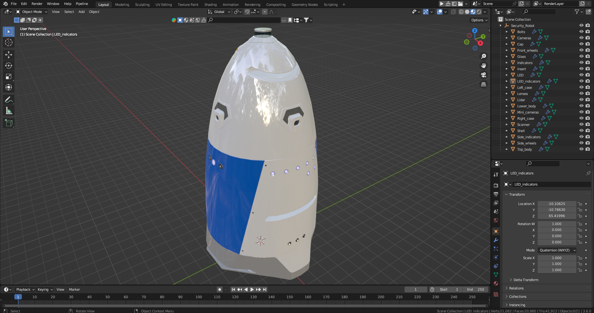 Security Robot 3D model