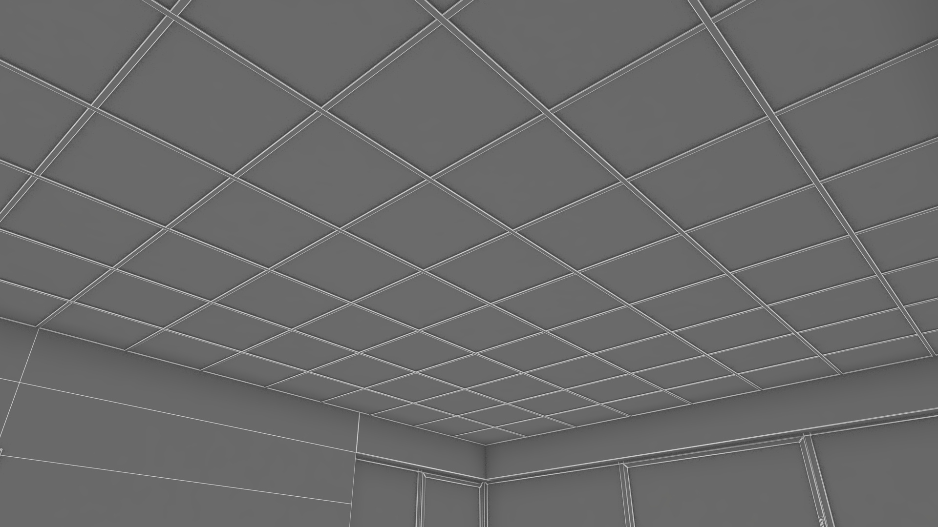 Equipped Meeting Room White 3D
