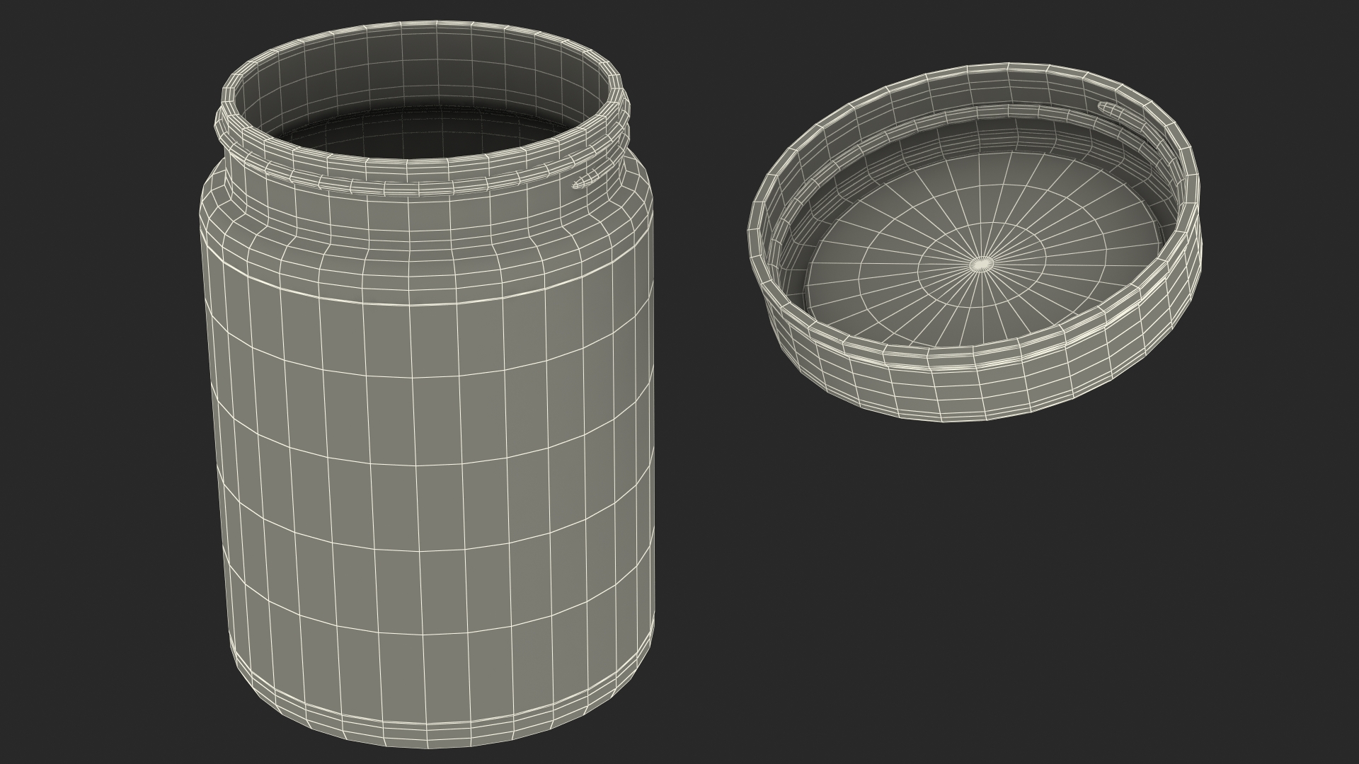 3D Collagen 200 Grams Jar Blank model