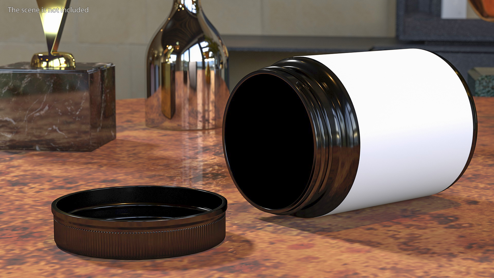 3D Collagen 200 Grams Jar Blank model