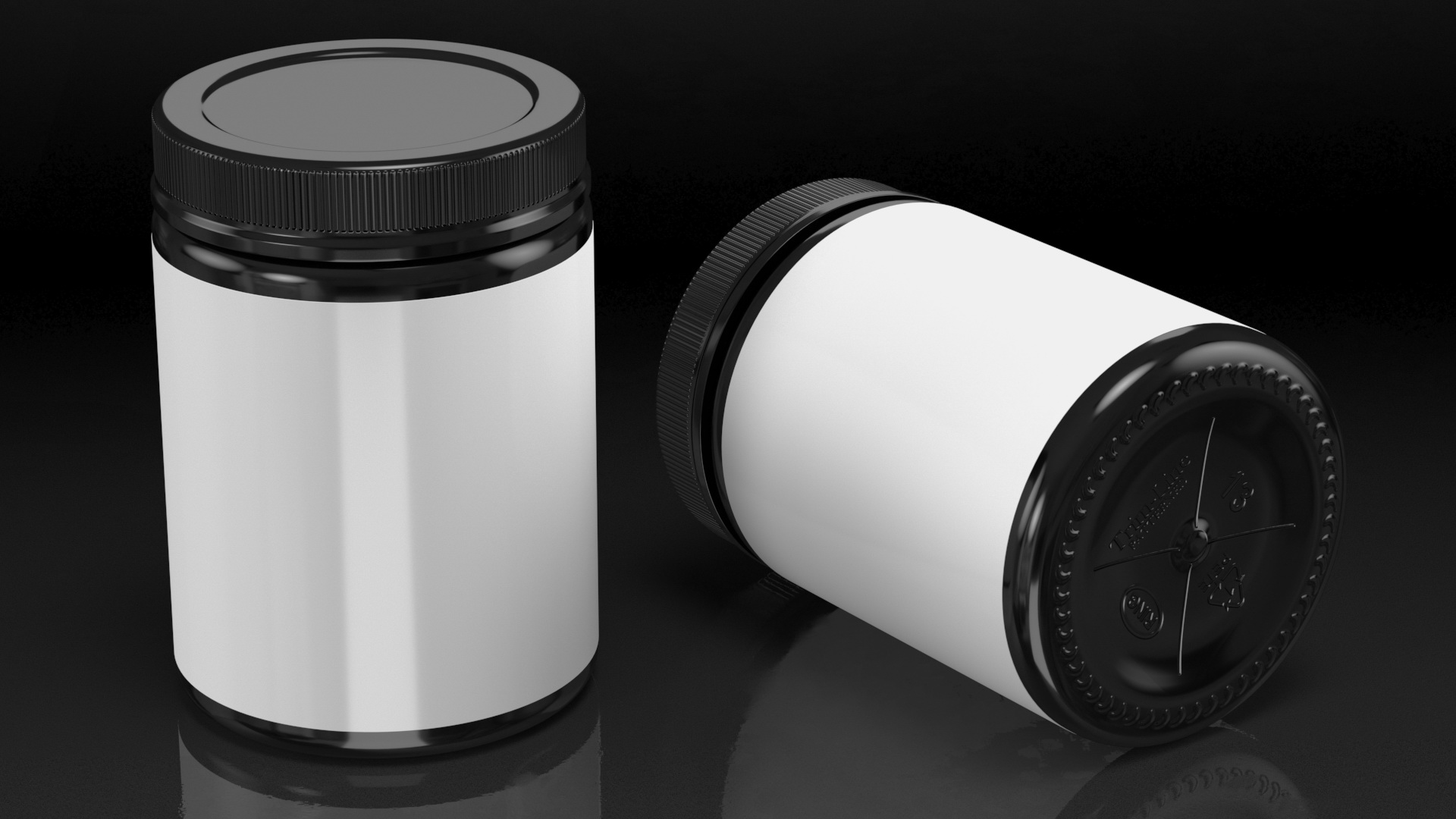 3D Collagen 200 Grams Jar Blank model
