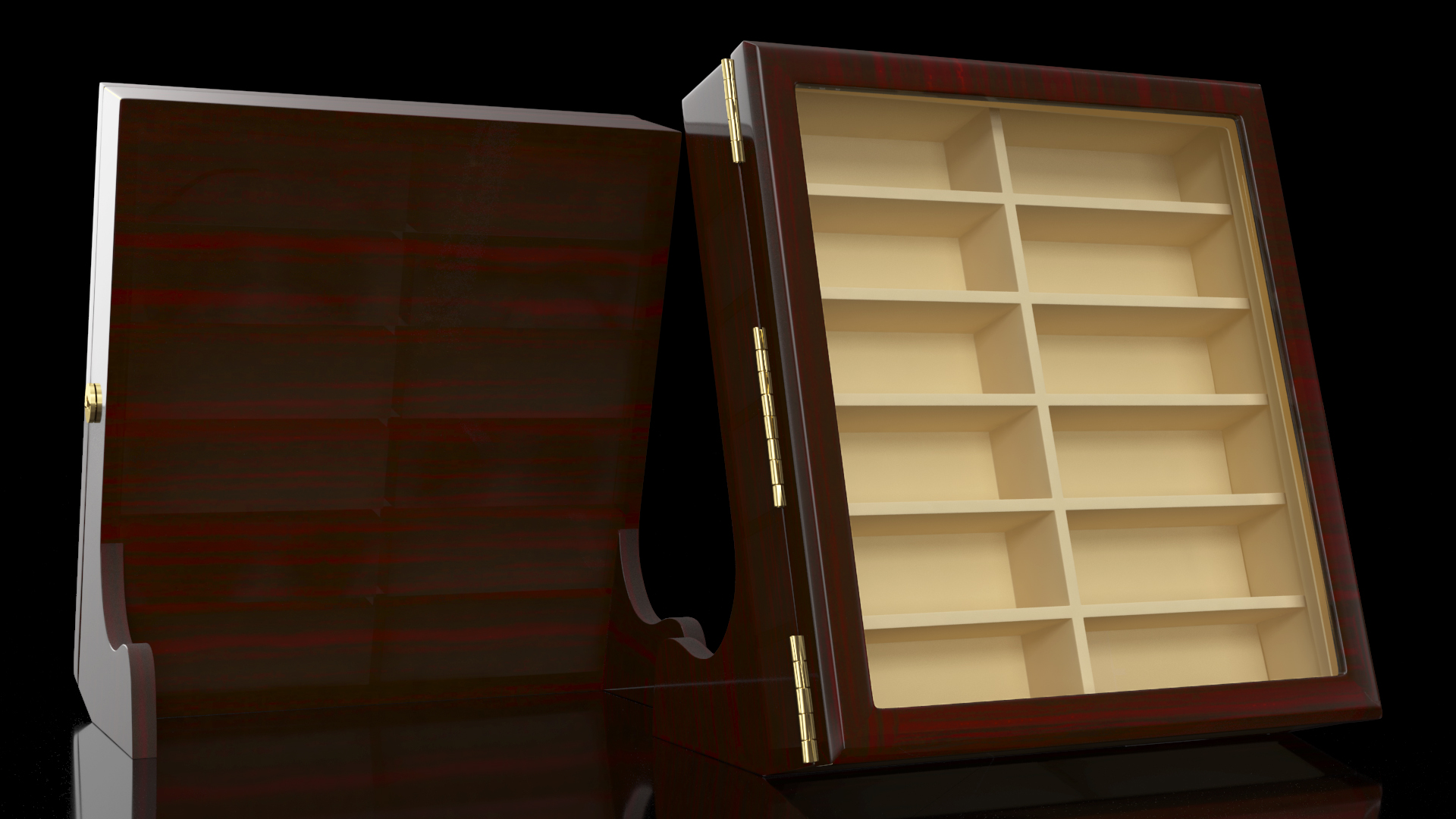 Ebony Glasses Display Stand 3D