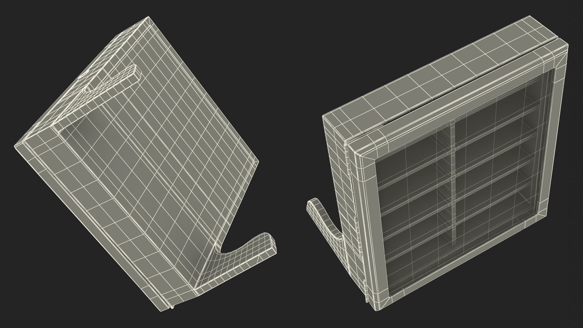 Ebony Glasses Display Stand 3D
