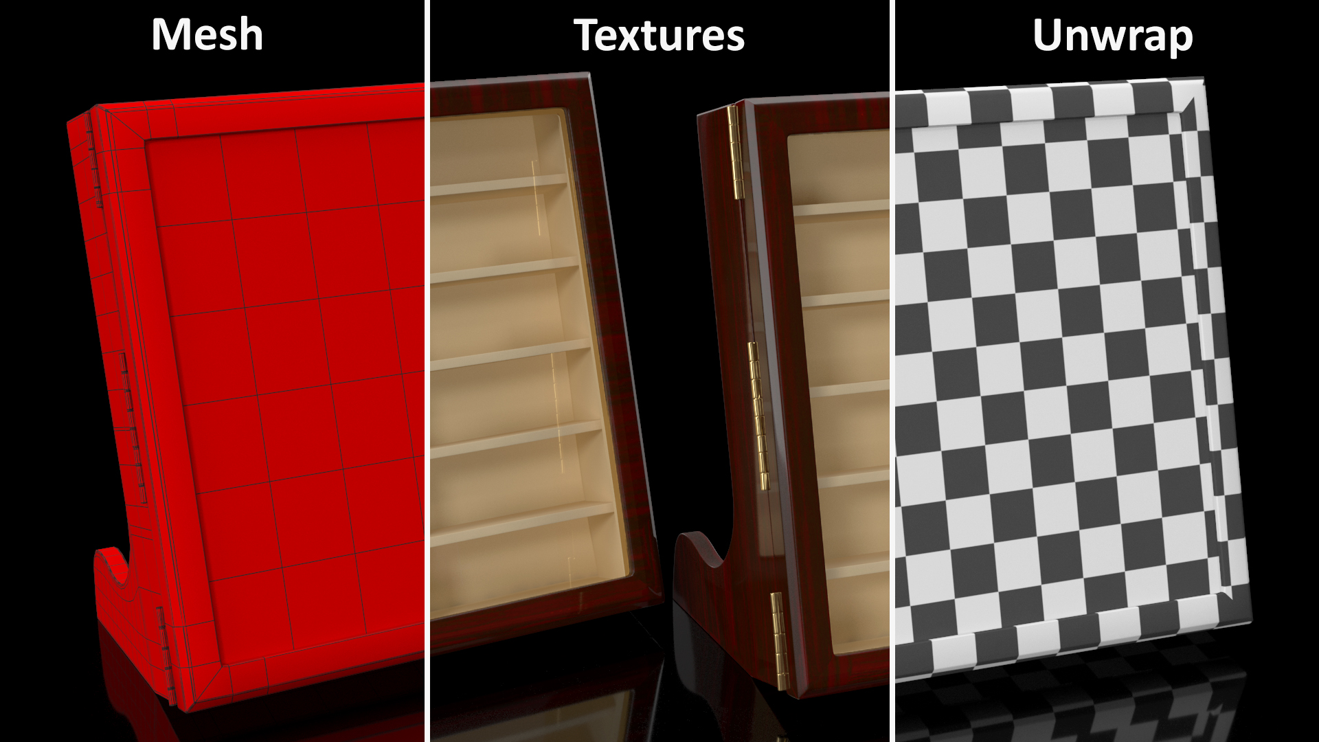 Ebony Glasses Display Stand 3D