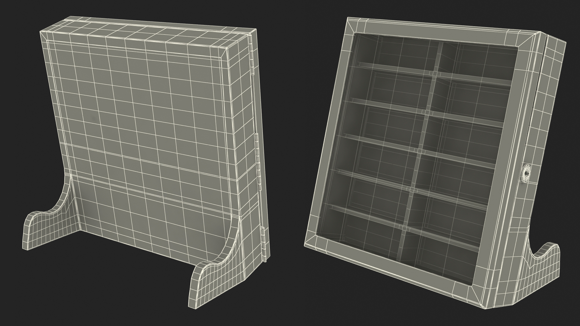 Ebony Glasses Display Stand 3D