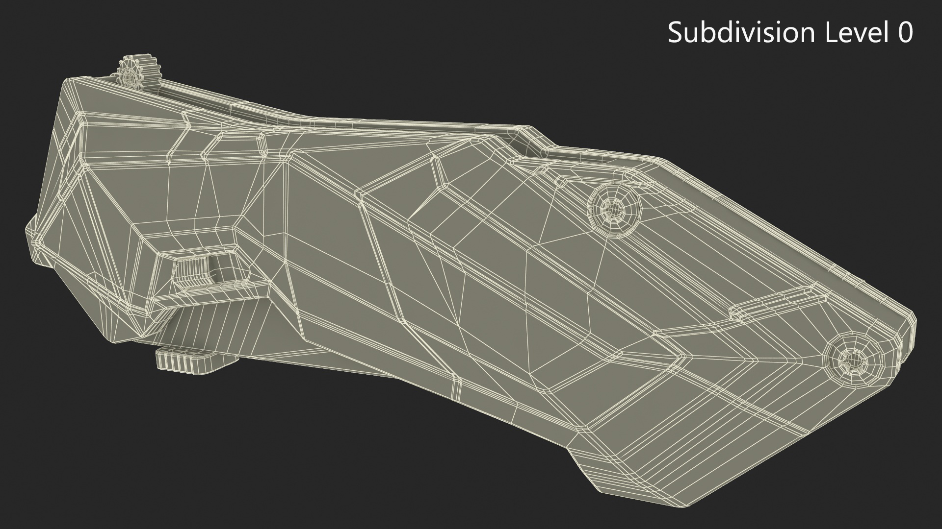 3D Fantastic Knife Folded Dark Green model