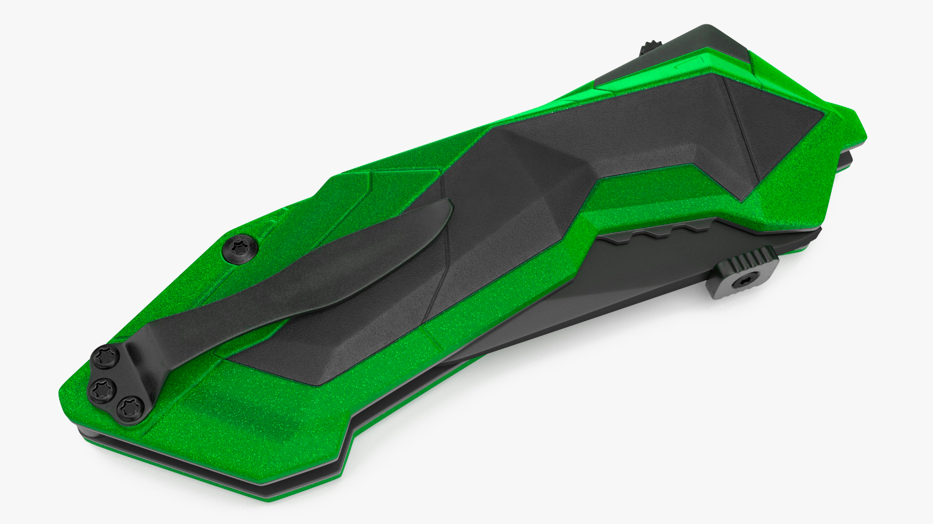 3D Fantastic Knife Folded Dark Green model