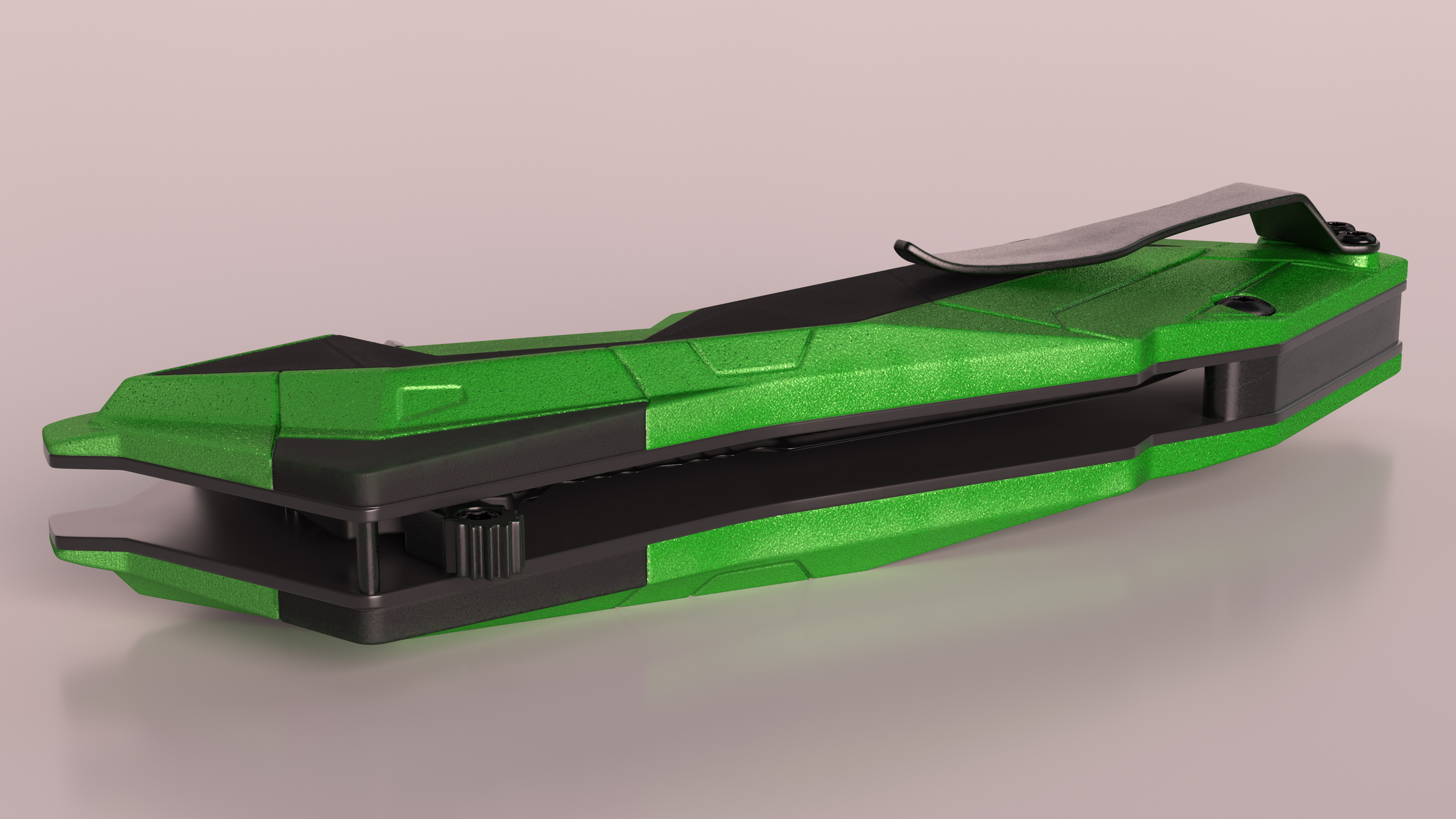 3D Fantastic Knife Folded Dark Green model