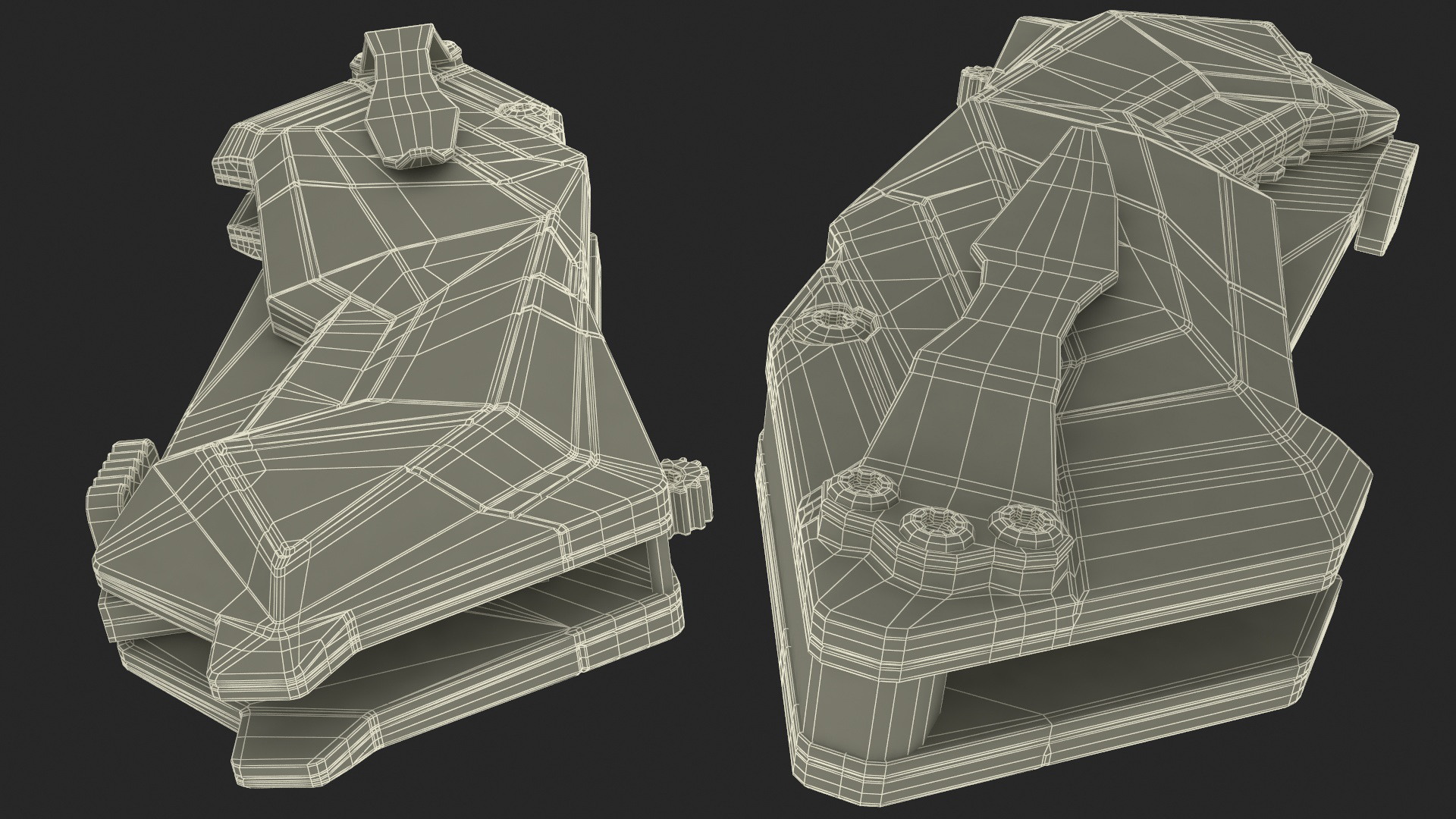 3D Fantastic Knife Folded Dark Green model