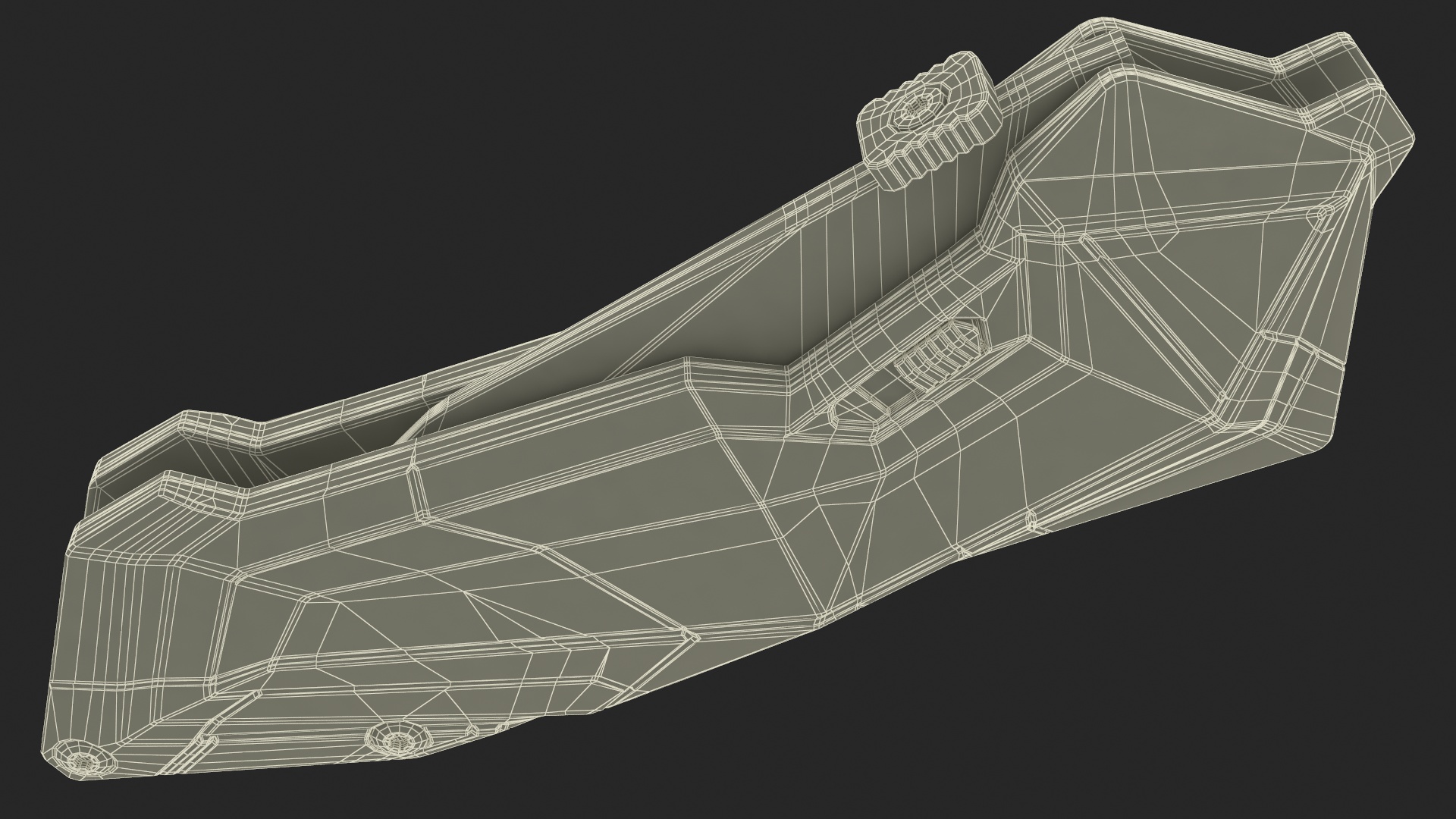 3D Fantastic Knife Folded Dark Green model