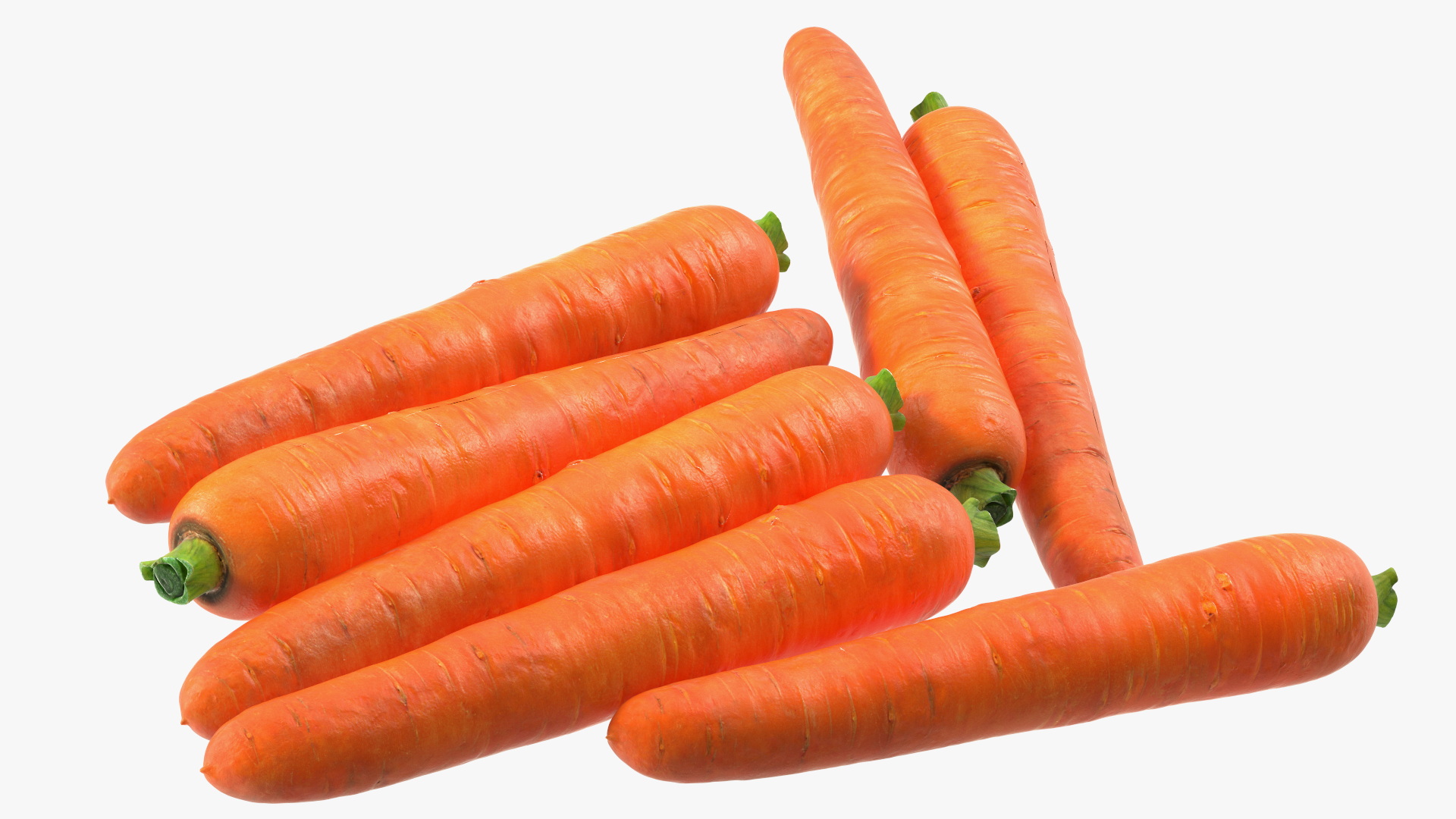 Fresh Vegetables on Display Rack 3D