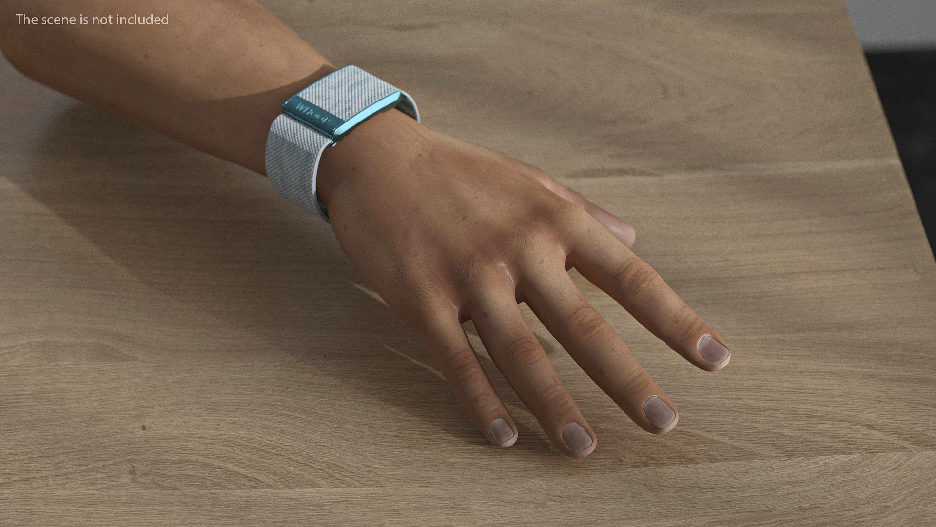 Activity Tracker Whoop 4 Blue on Hand 3D