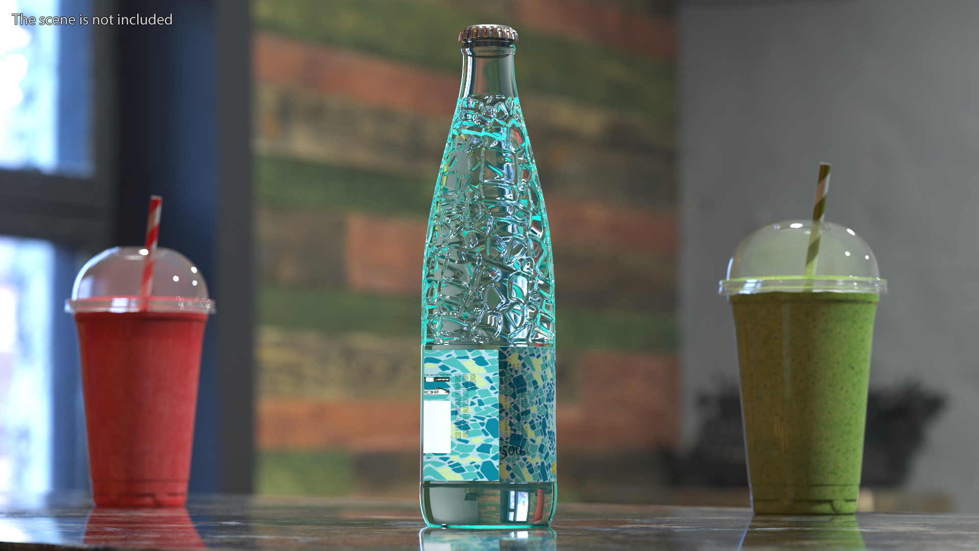 Bottle of Mineral Water Vichy Catalan Mint 3D
