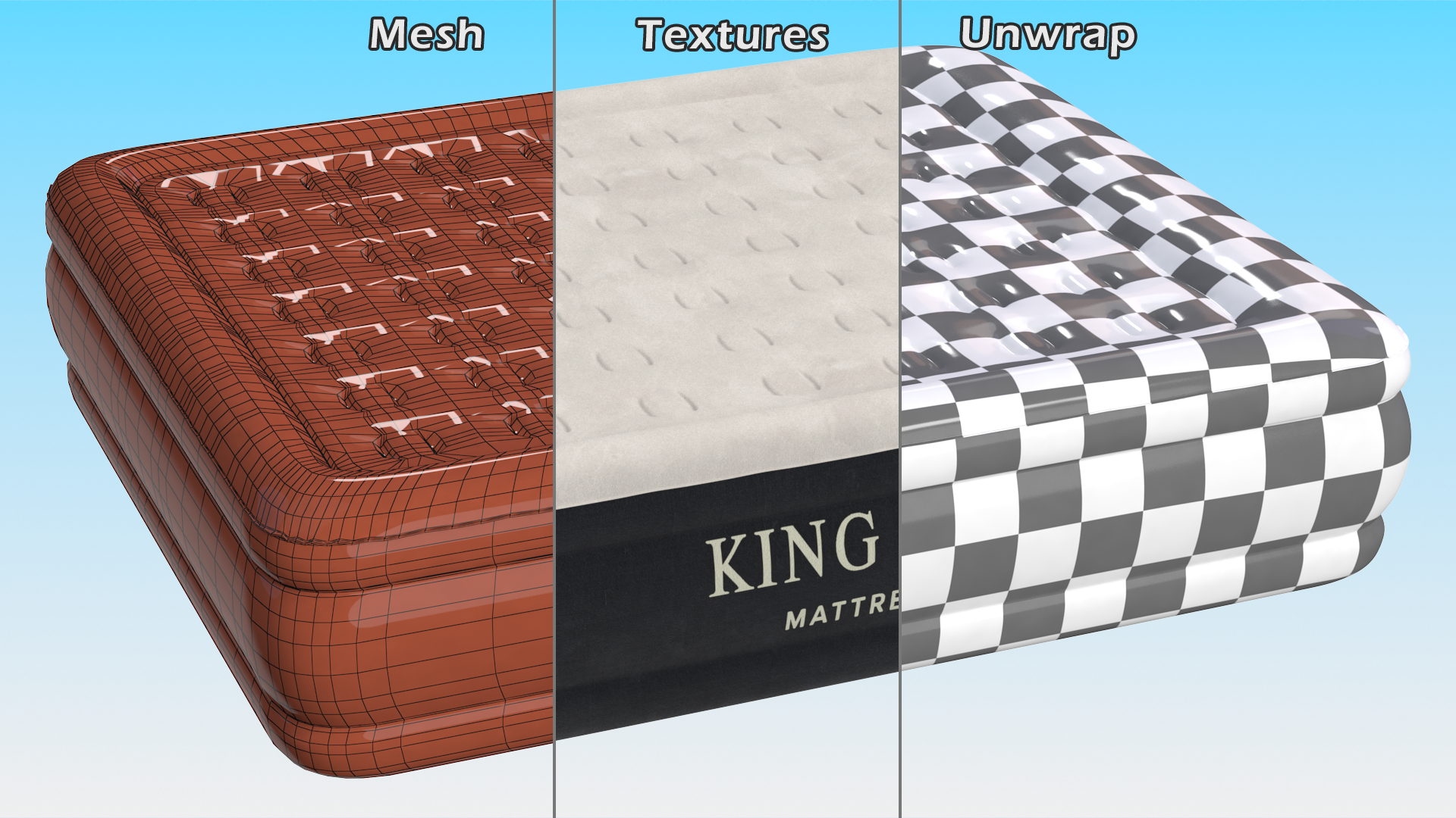 3D Air Mattress King Koil California King Size model