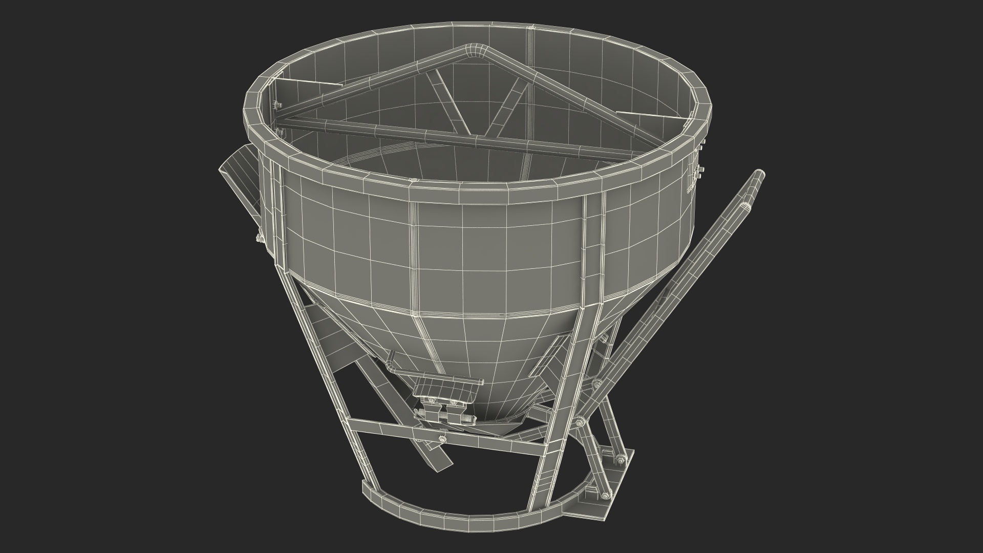 3D Construction Concrete Bucket model