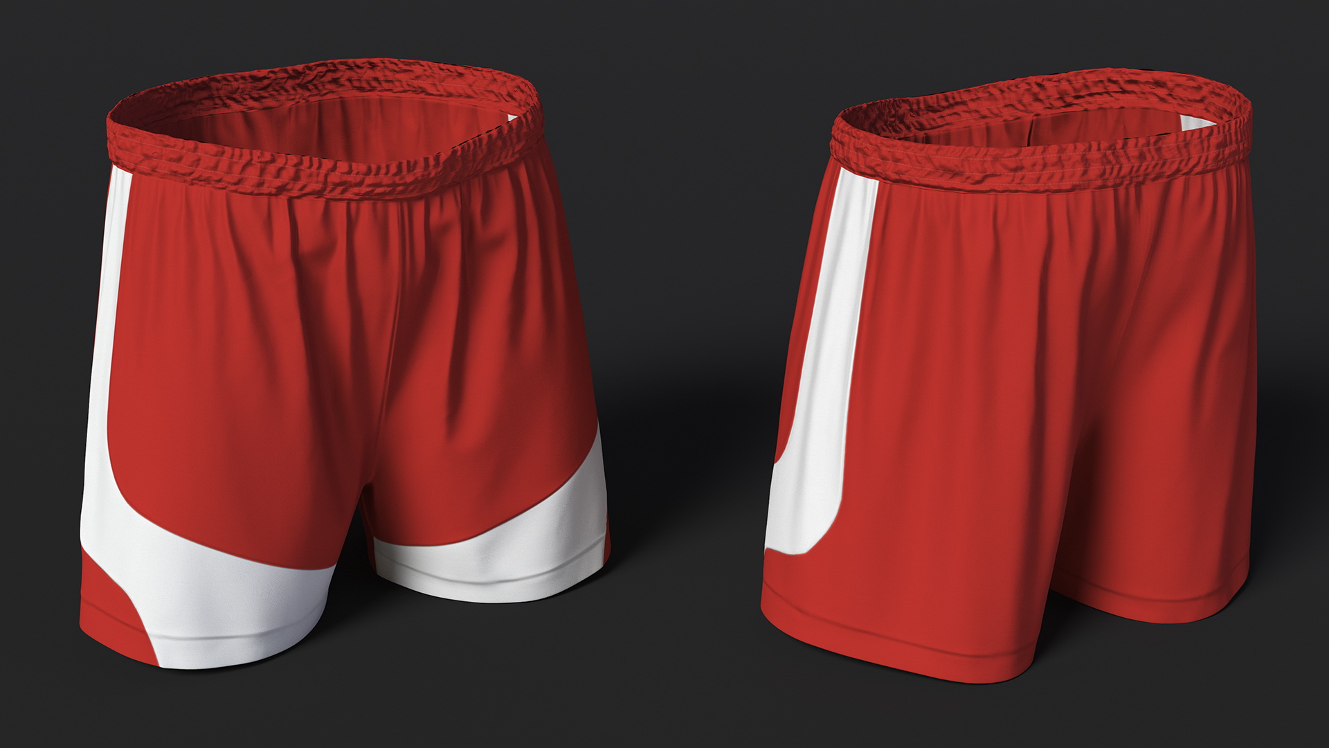 3D Athletic Running Shorts model