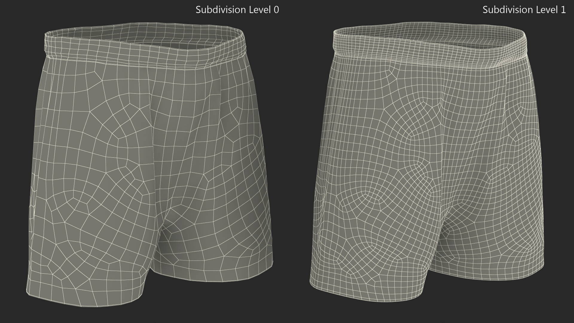3D Athletic Running Shorts model
