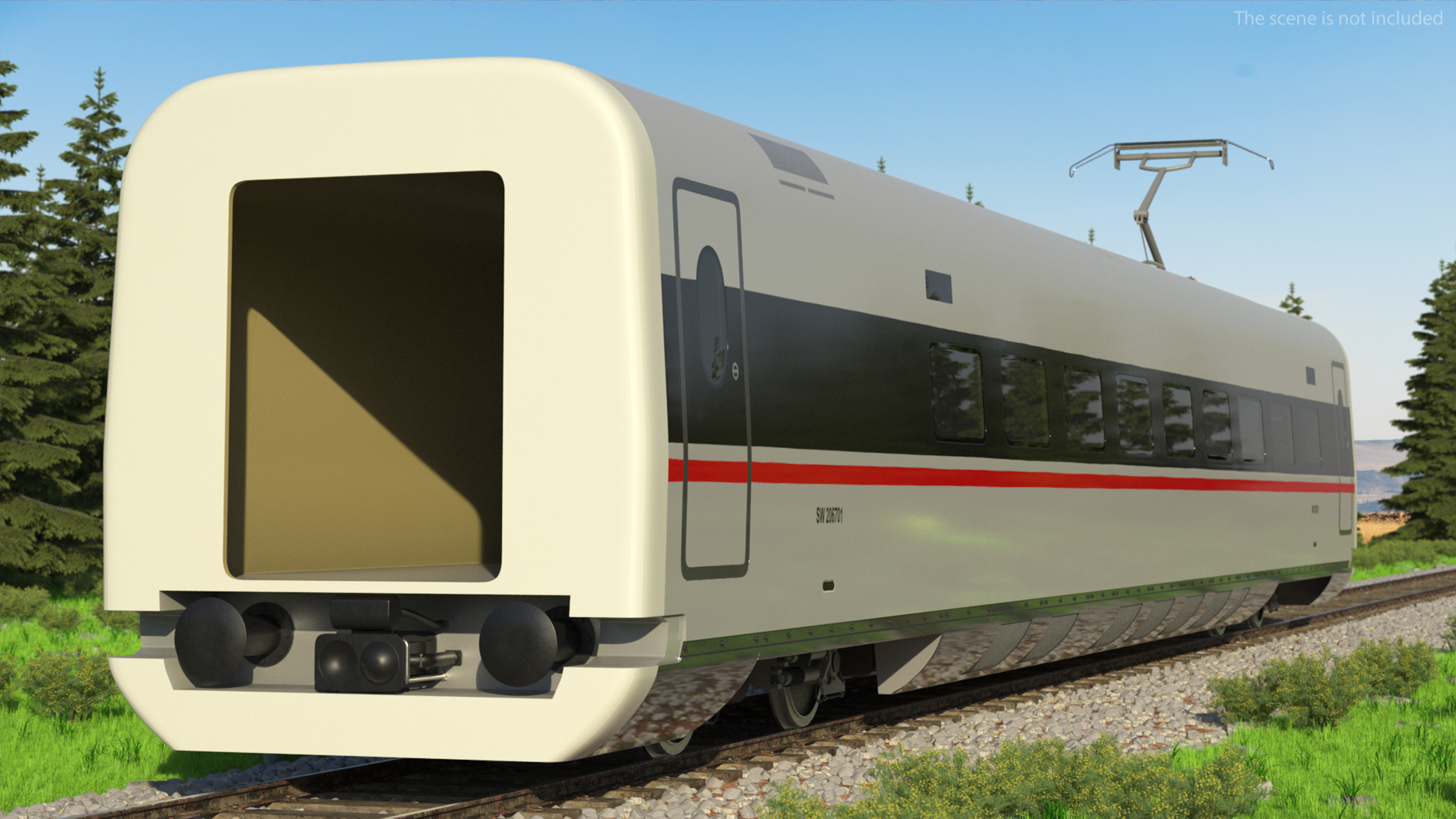 CR400 Fuxing Train Wagon Electric Drive 3D model