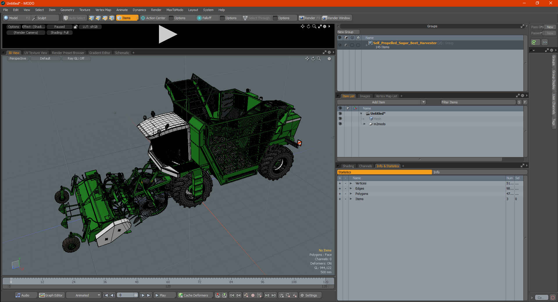 3D model Self Propelled Sugar Beet Harvester