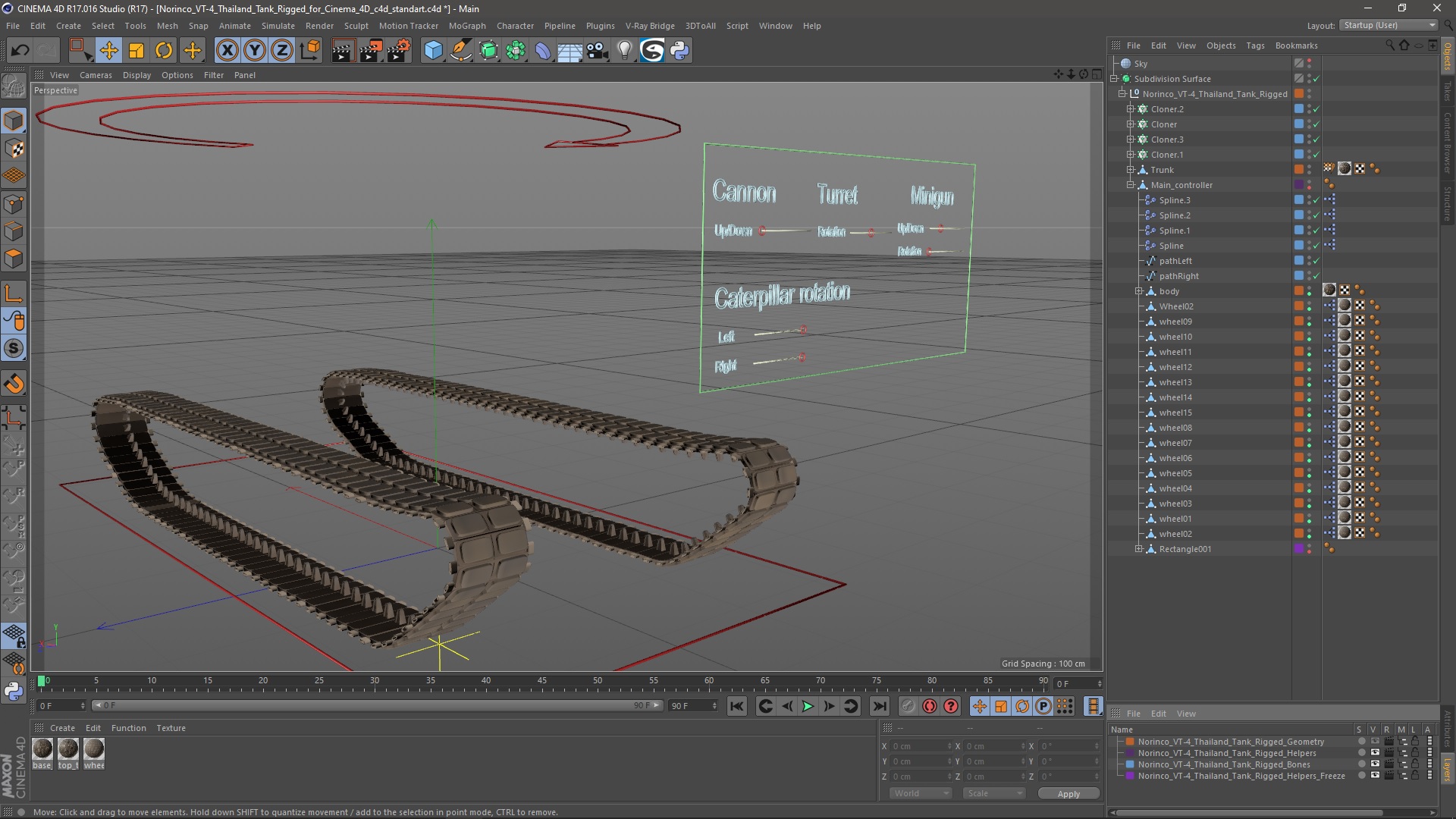 Norinco VT-4 Thailand Tank Rigged for Cinema 4D 3D