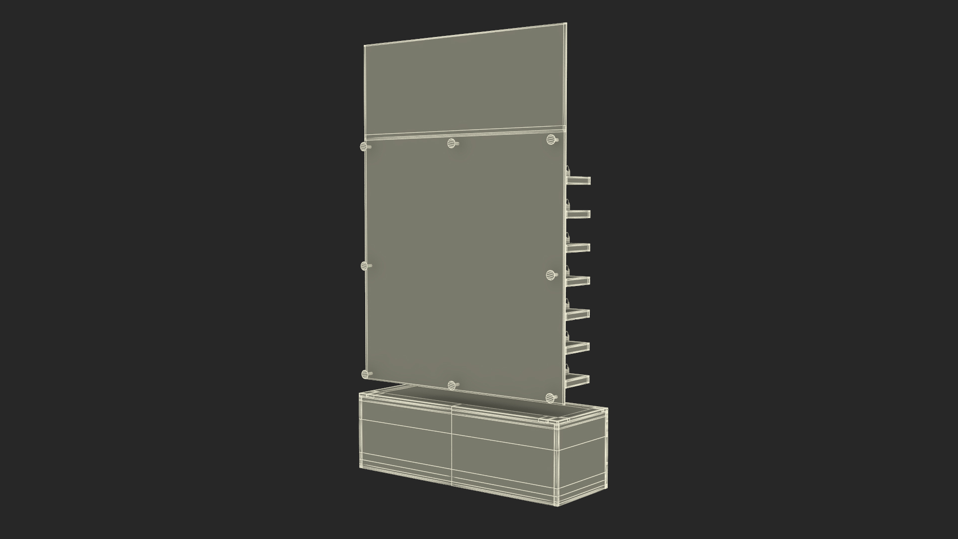 Black Glasses Display Stand Type 3D