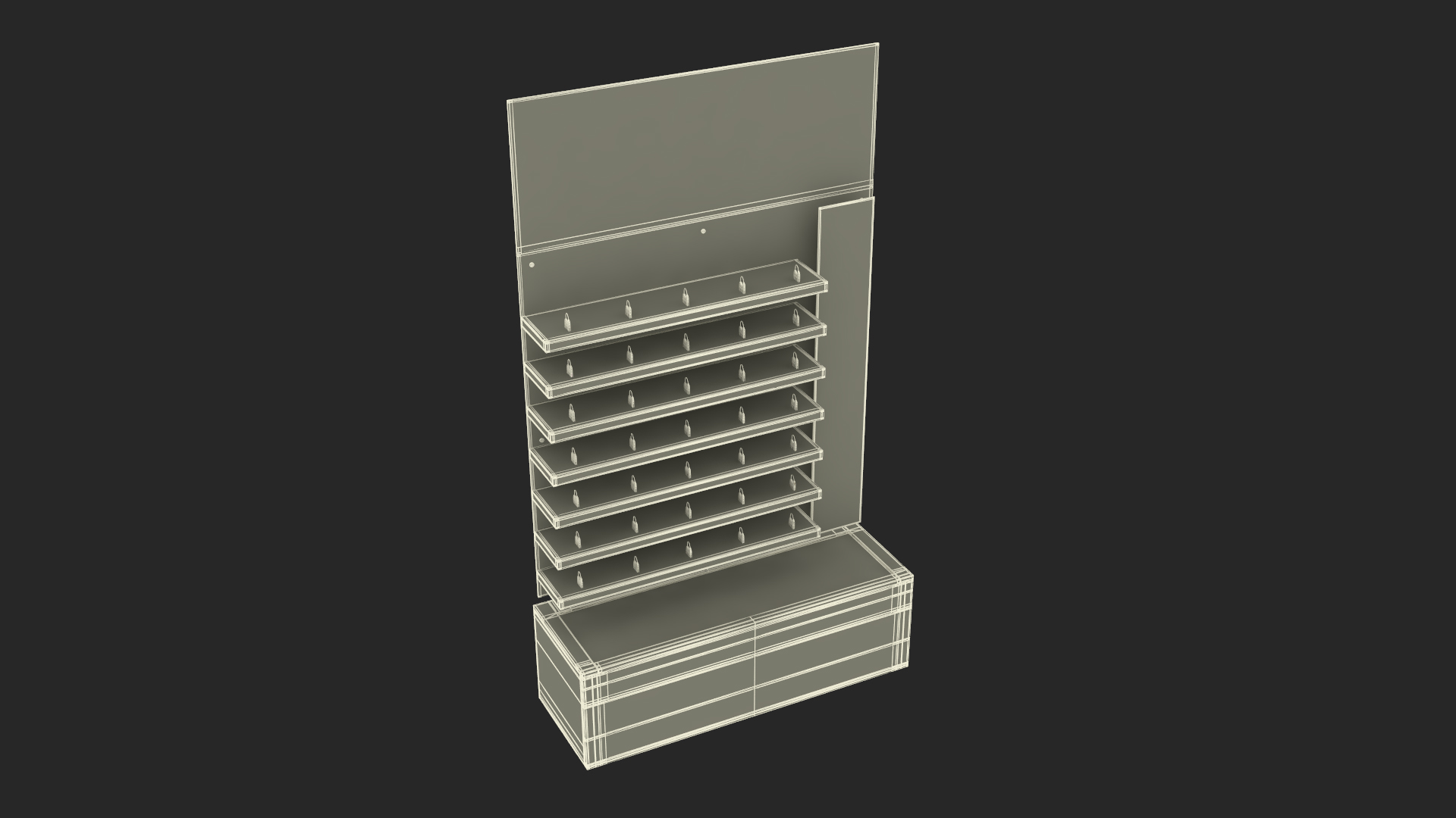 Black Glasses Display Stand Type 3D