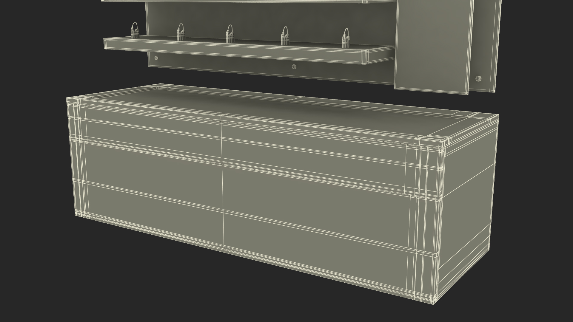 Black Glasses Display Stand Type 3D