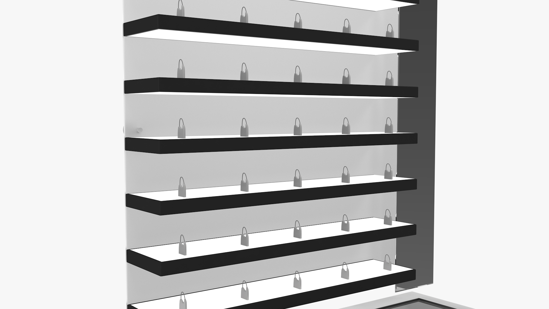 Black Glasses Display Stand Type 3D