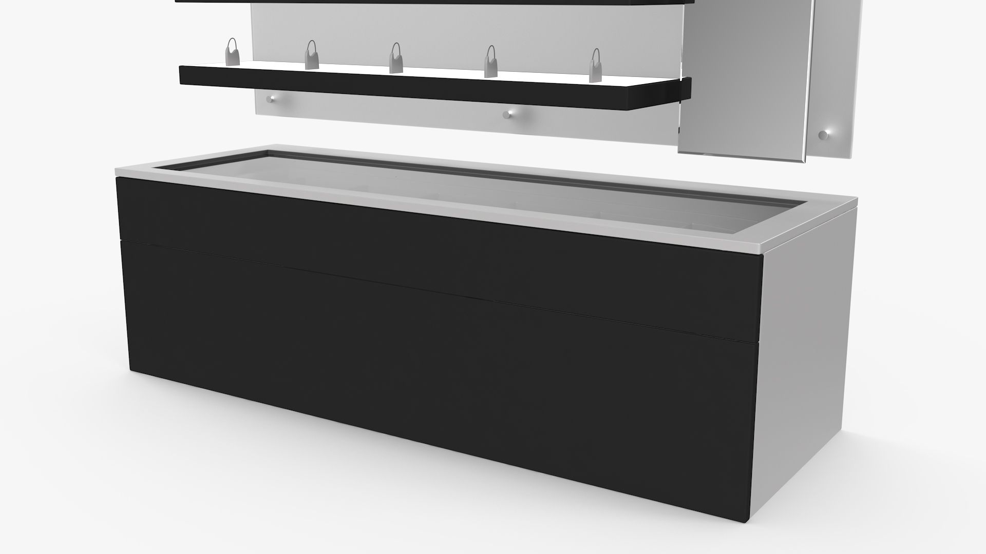 Black Glasses Display Stand Type 3D