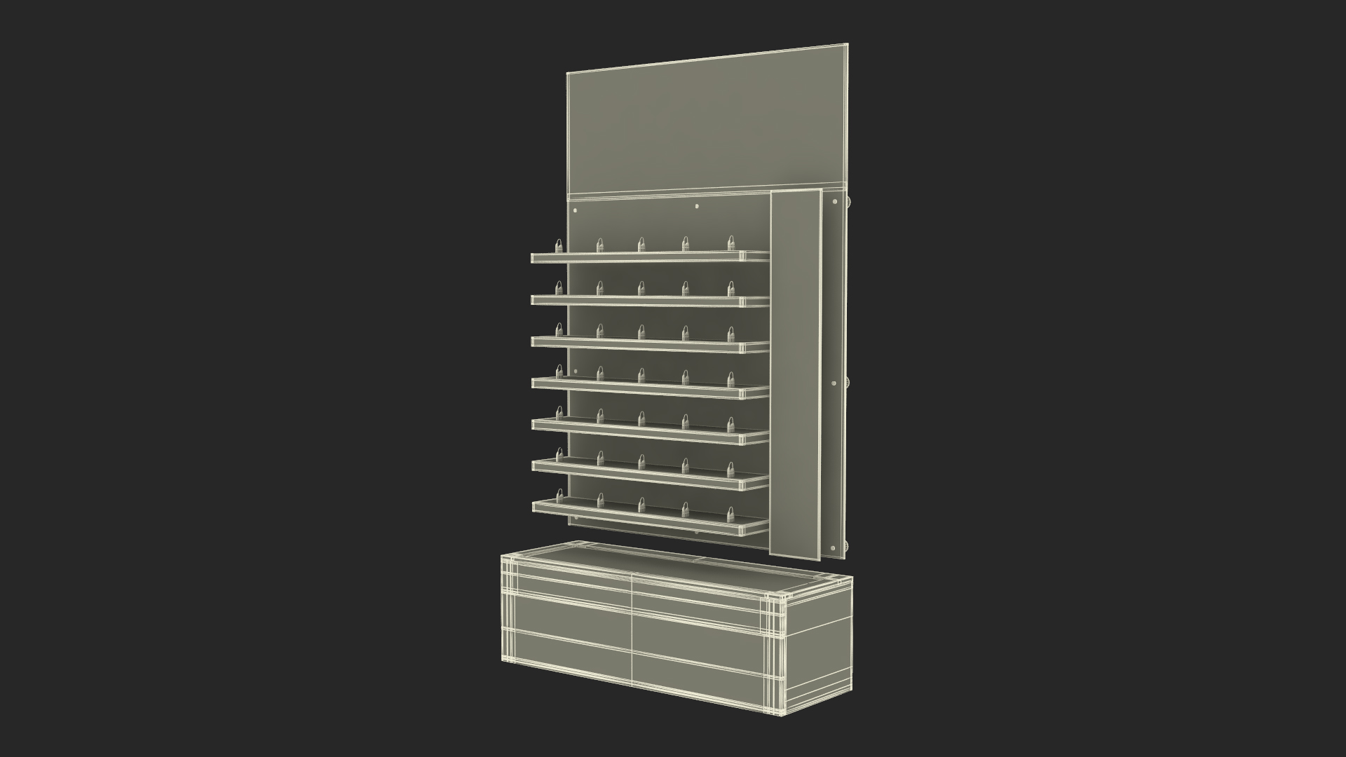 Black Glasses Display Stand Type 3D
