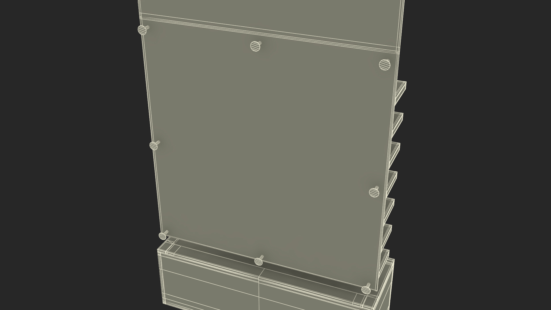 Black Glasses Display Stand Type 3D
