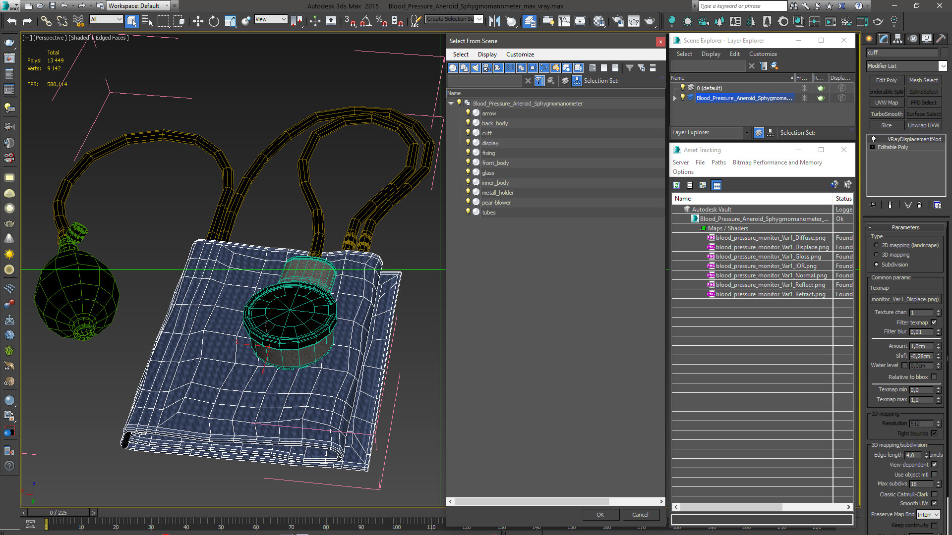 Blood Pressure Aneroid Sphygmomanometer 3D model