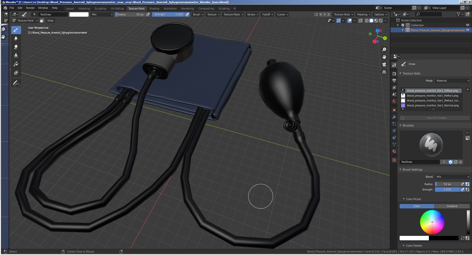 Blood Pressure Aneroid Sphygmomanometer 3D model
