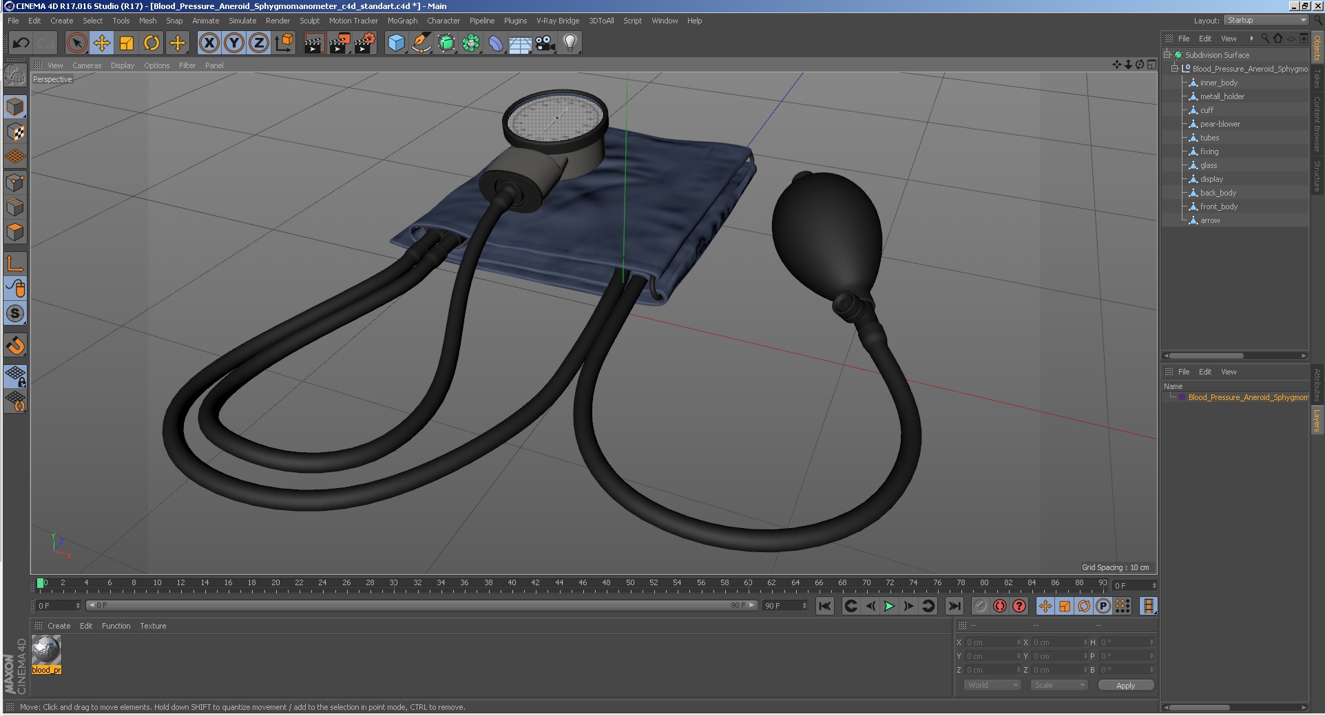 Blood Pressure Aneroid Sphygmomanometer 3D model