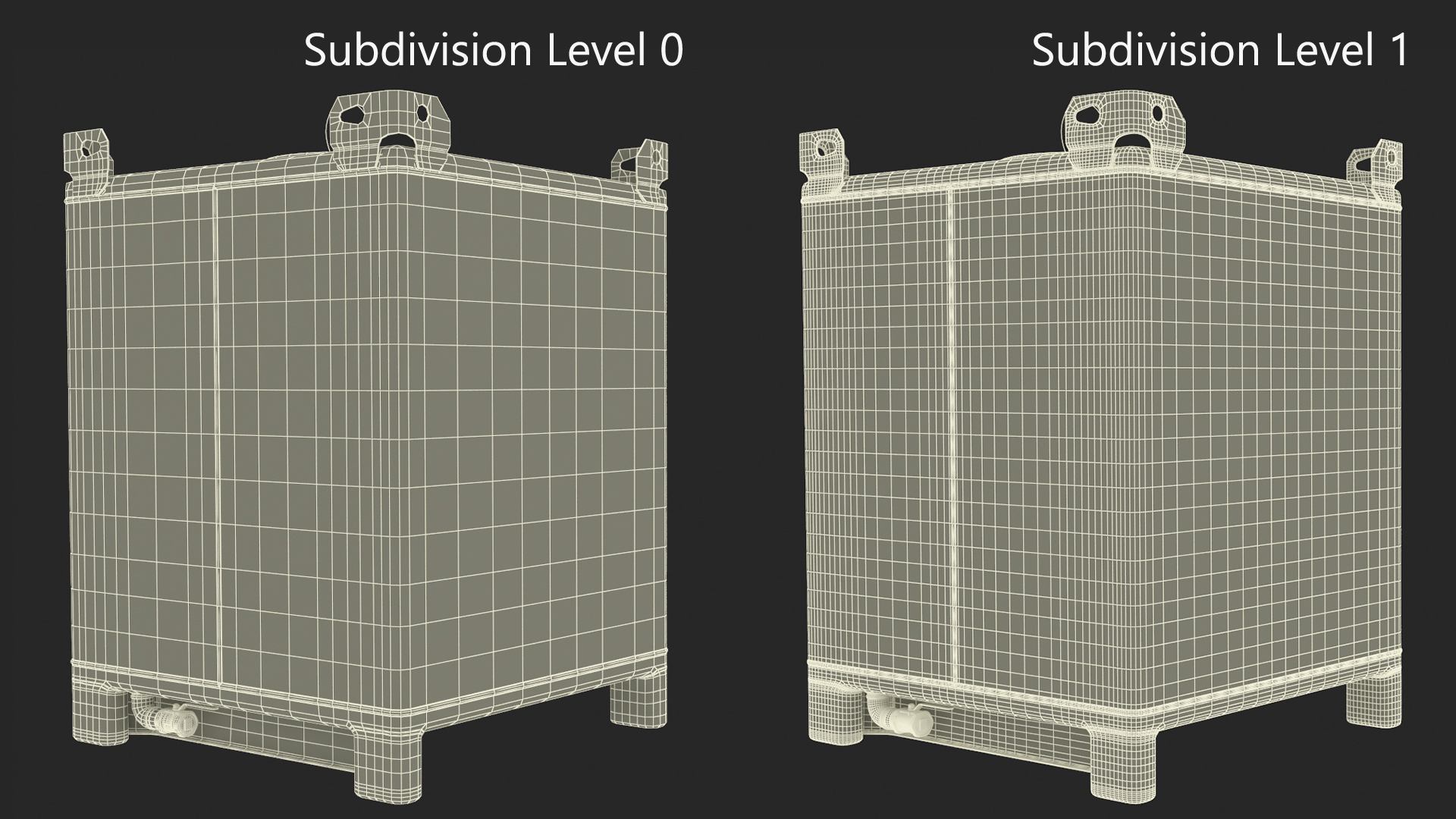 3D Stainless Steel IBC Container Cube 350gal