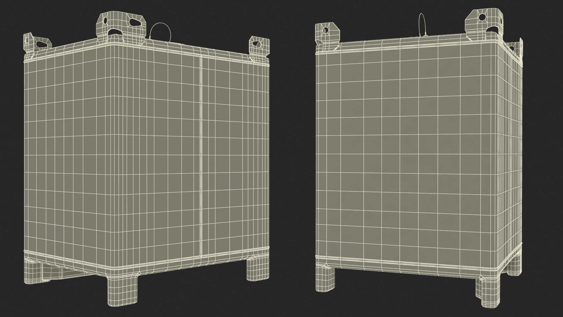 3D Stainless Steel IBC Container Cube 350gal
