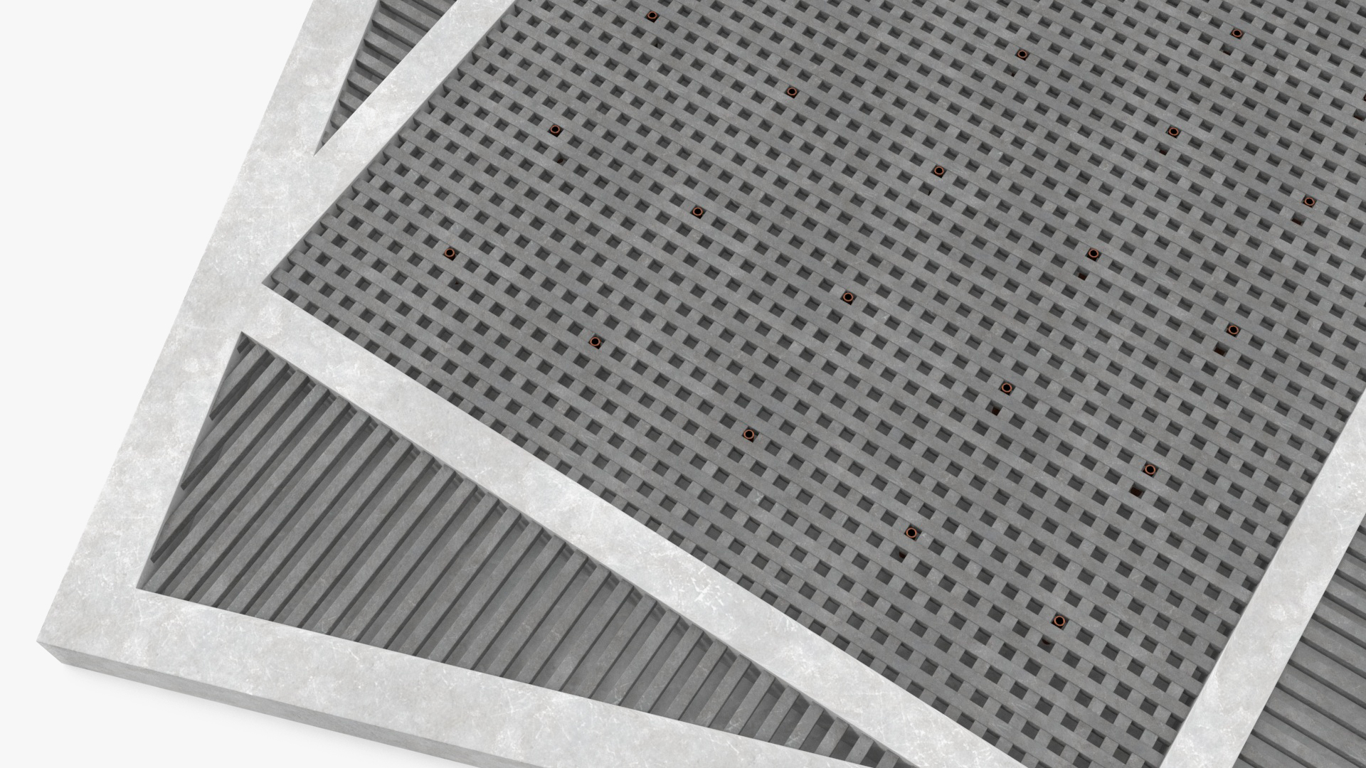 3D Ground Fountain Square No Water