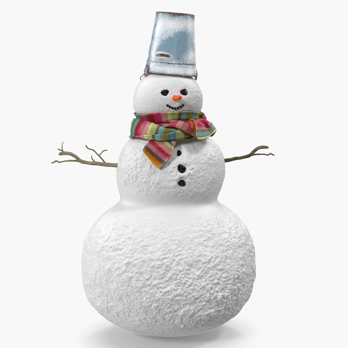 Christmas Snowman 3D Model, view 5