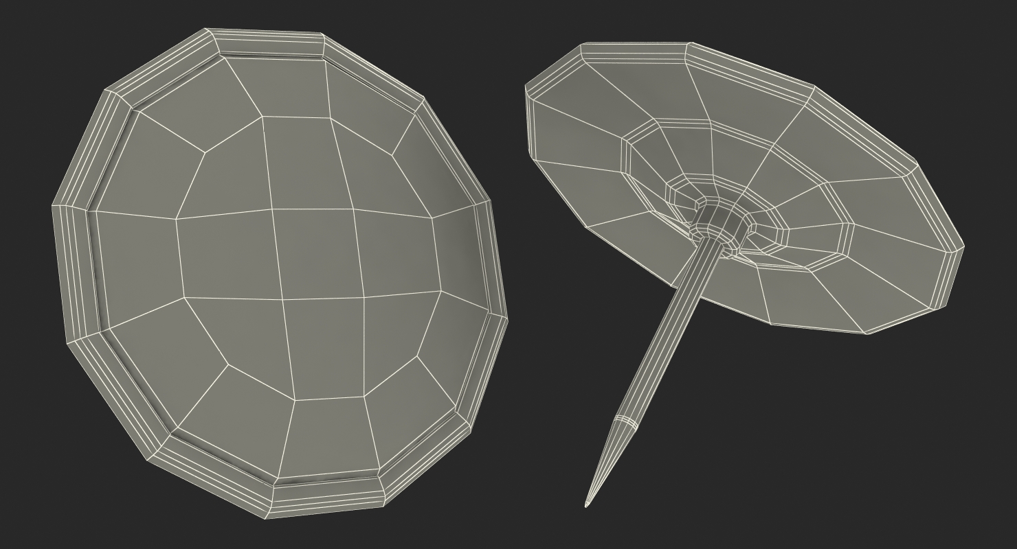 3D Face Push Pin model