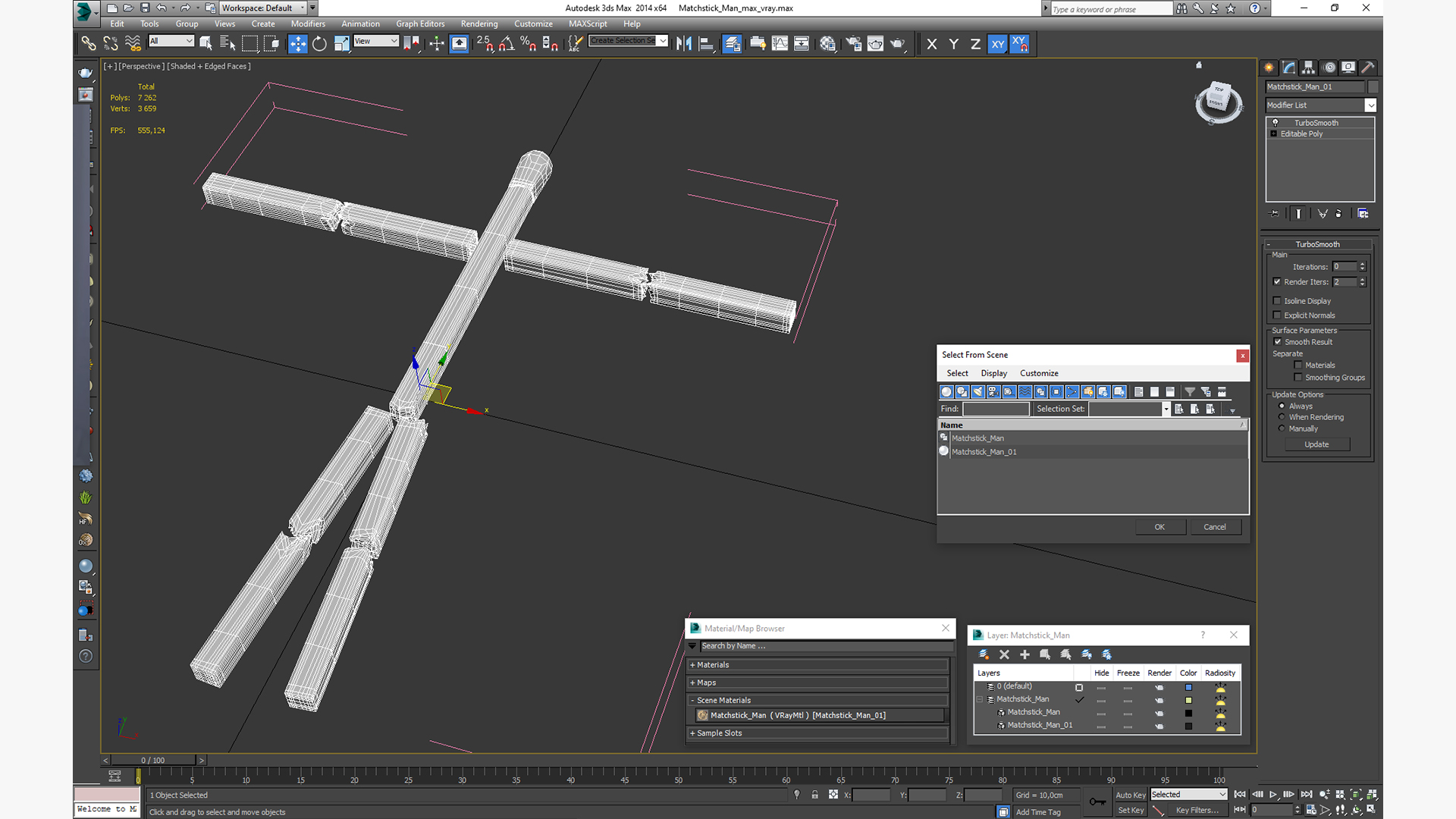 Matchstick Man 3D model