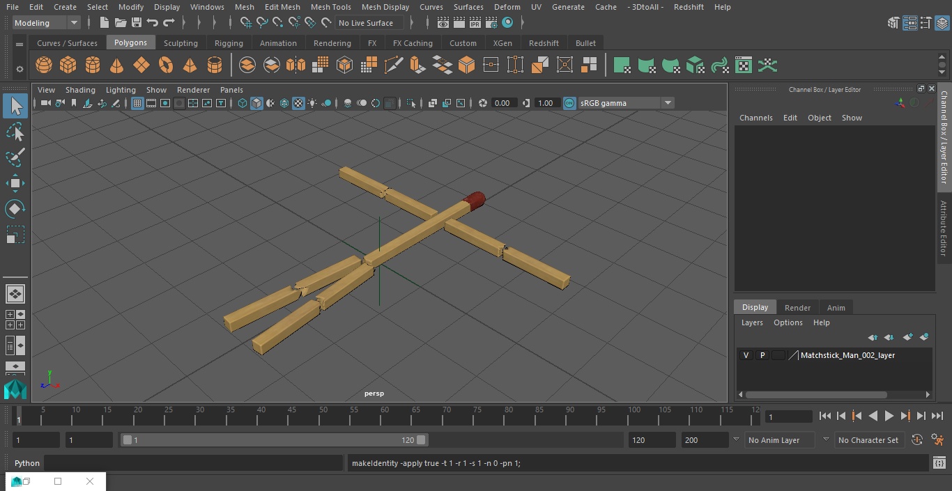 Matchstick Man 3D model