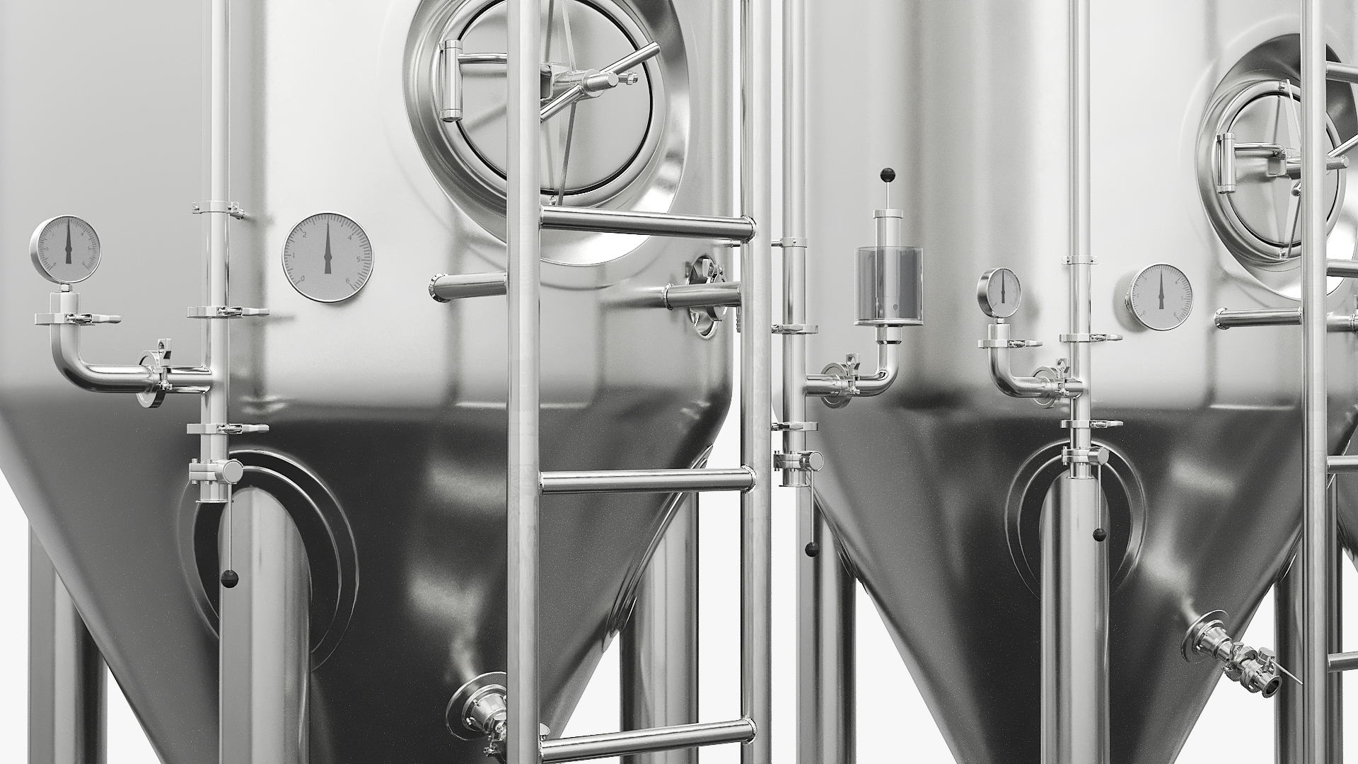 Brewery Fermentation Vessels with Kegs, view 6