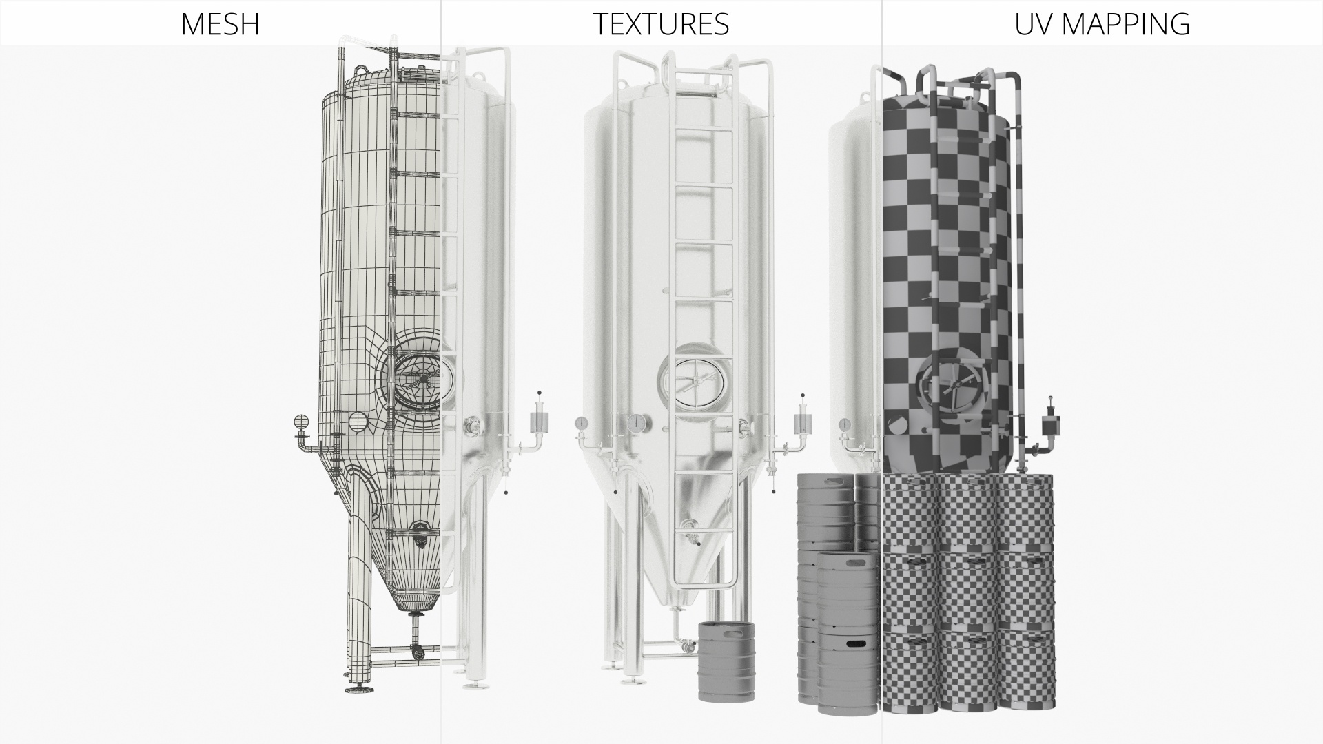 Brewery Fermentation Vessels with Kegs, view 10