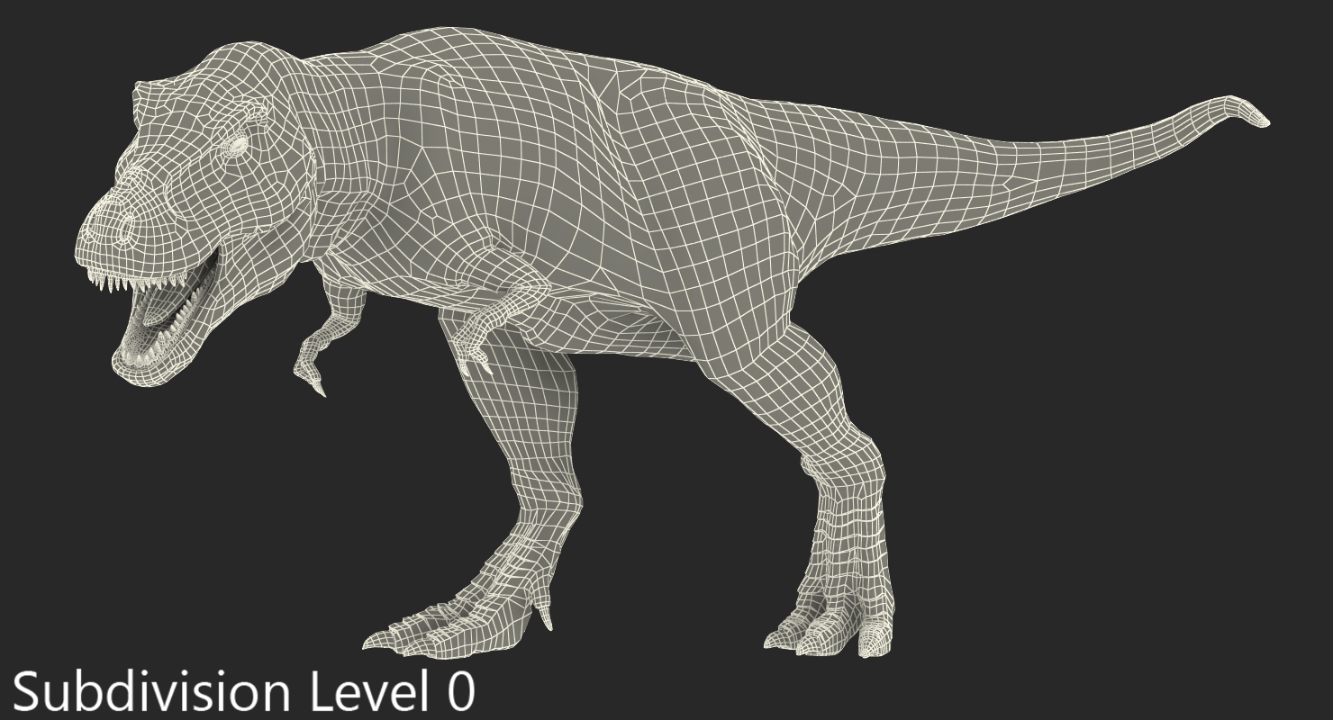 3D model Tyrannosaurus Rex Attacks