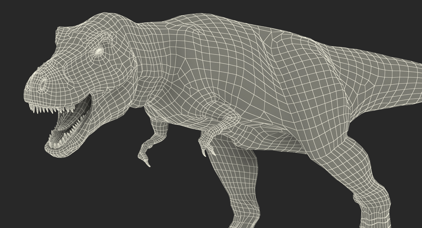 3D model Tyrannosaurus Rex Attacks